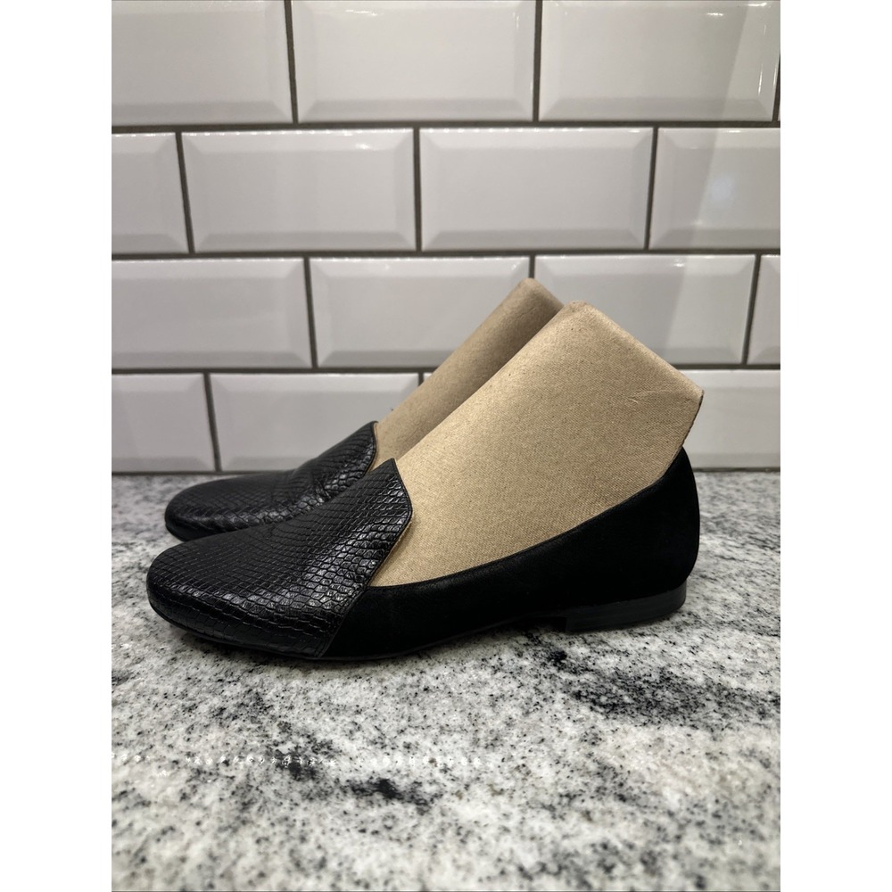 NATURALIZER Emiline Black Leather Slip On Casual Flats Shoes Womens Size US 7.5‎